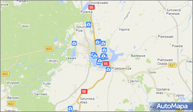 mapa Sztum, Sztum na mapie Targeo