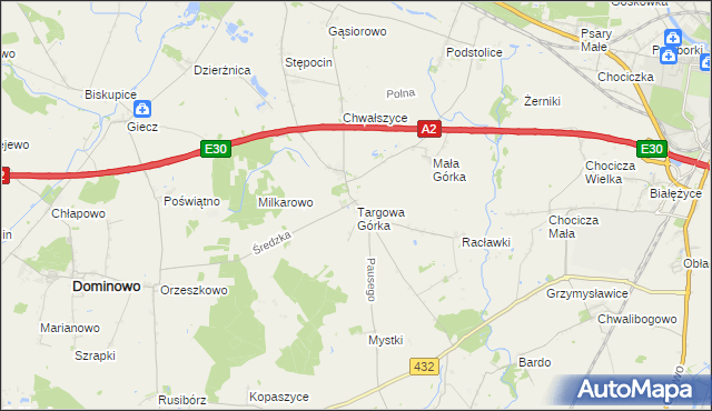 mapa Targowa Górka, Targowa Górka na mapie Targeo