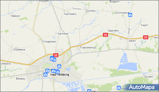 mapa Trzeciewnica, Trzeciewnica na mapie Targeo