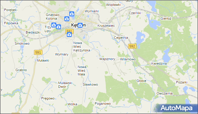 mapa Wajsznory, Wajsznory na mapie Targeo