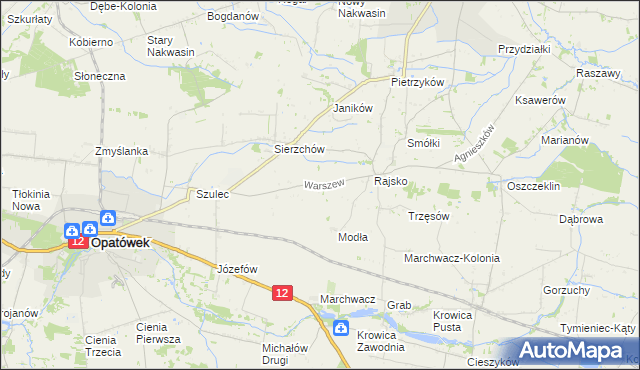 mapa Warszew, Warszew na mapie Targeo