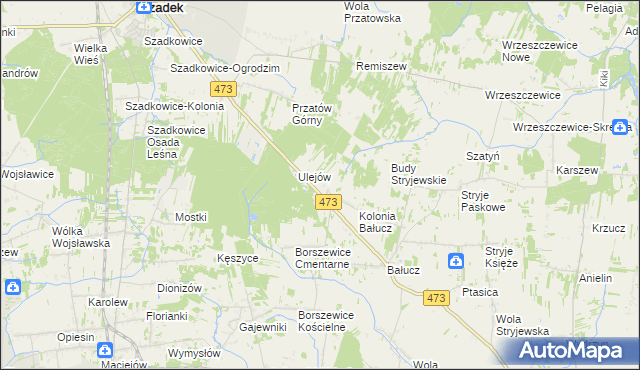 mapa Wincentów gmina Łask, Wincentów gmina Łask na mapie Targeo