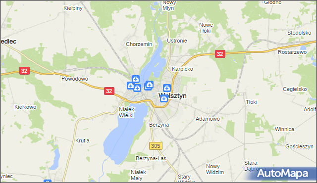 mapa Wolsztyn, Wolsztyn na mapie Targeo