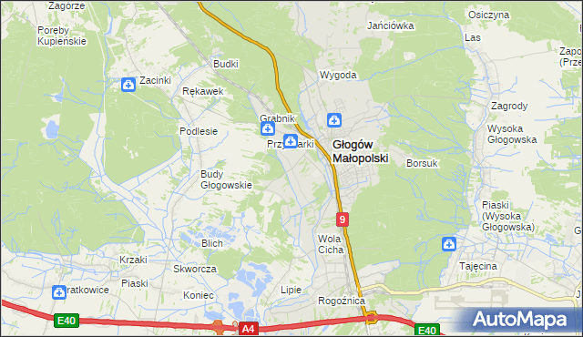 mapa Zabajka, Zabajka na mapie Targeo