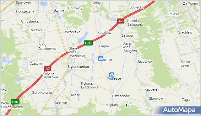 mapa Zakulin, Zakulin na mapie Targeo