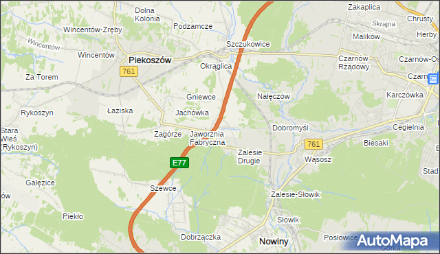 mapa Janów gmina Piekoszów, Janów gmina Piekoszów na mapie Targeo
