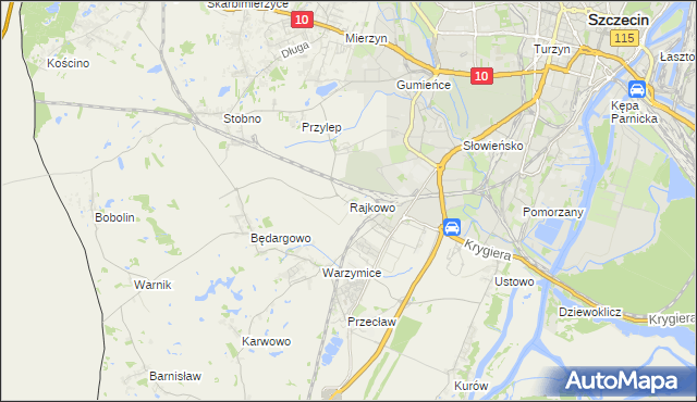 mapa Rajkowo, Rajkowo na mapie Targeo