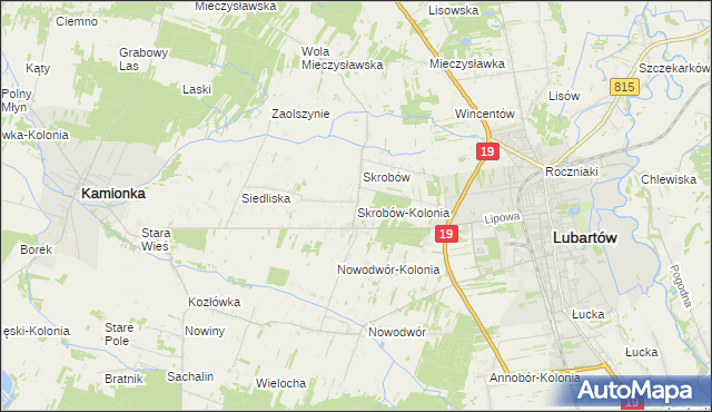 mapa Skrobów-Kolonia, Skrobów-Kolonia na mapie Targeo