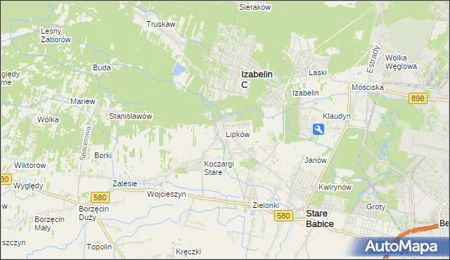 mapa Lipków, Lipków na mapie Targeo
