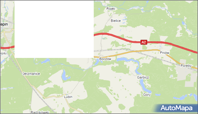 mapa Boczów gmina Torzym, Boczów gmina Torzym na mapie Targeo