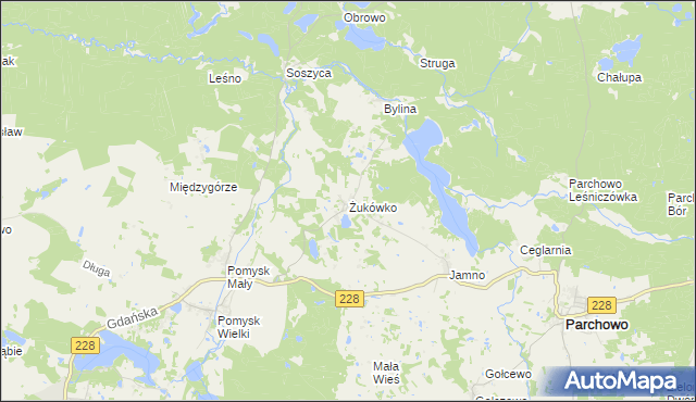 mapa Żukówko, Żukówko na mapie Targeo