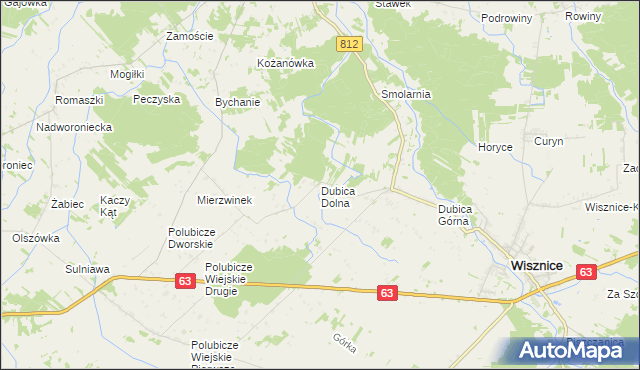 mapa Dubica Dolna, Dubica Dolna na mapie Targeo