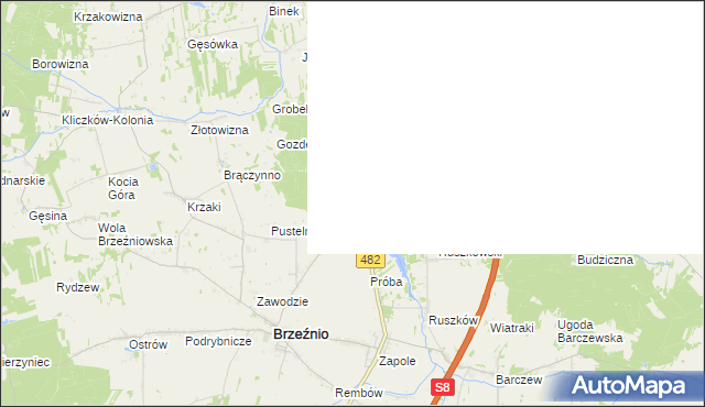 mapa Tumidaj gmina Brzeźnio, Tumidaj gmina Brzeźnio na mapie Targeo