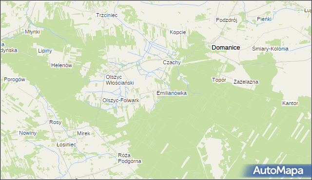 mapa Emilianówka, Emilianówka na mapie Targeo