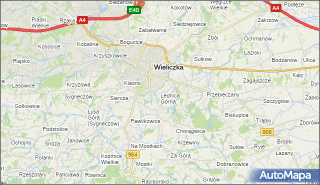 mapa Lednica Górna, Lednica Górna na mapie Targeo