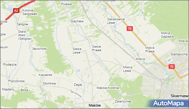 mapa Wola Makowska, Wola Makowska na mapie Targeo