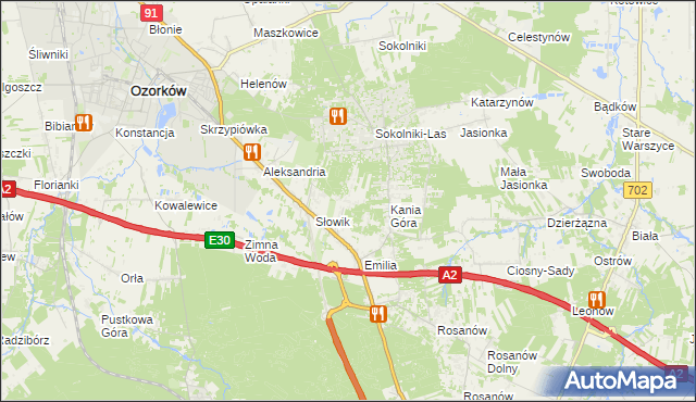 mapa Adolfów gmina Zgierz, Adolfów gmina Zgierz na mapie Targeo