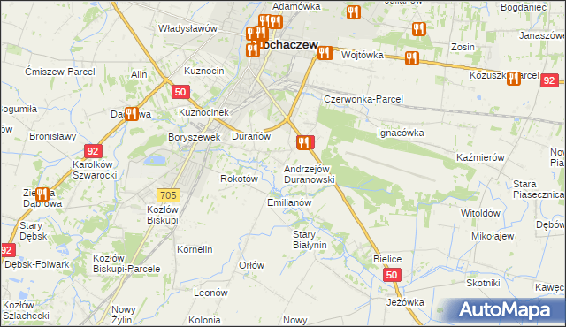mapa Andrzejów Duranowski, Andrzejów Duranowski na mapie Targeo
