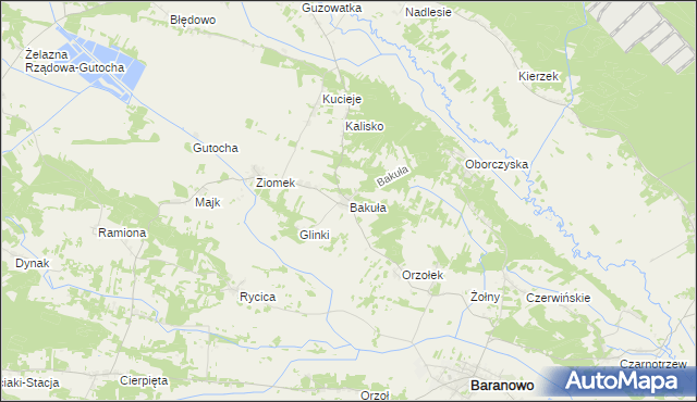 mapa Bakuła, Bakuła na mapie Targeo