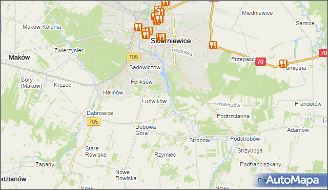 mapa Balcerów, Balcerów na mapie Targeo