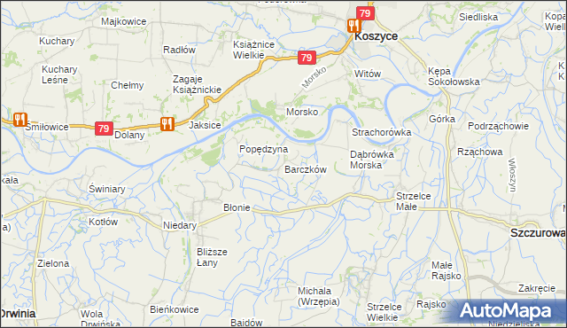 mapa Barczków, Barczków na mapie Targeo