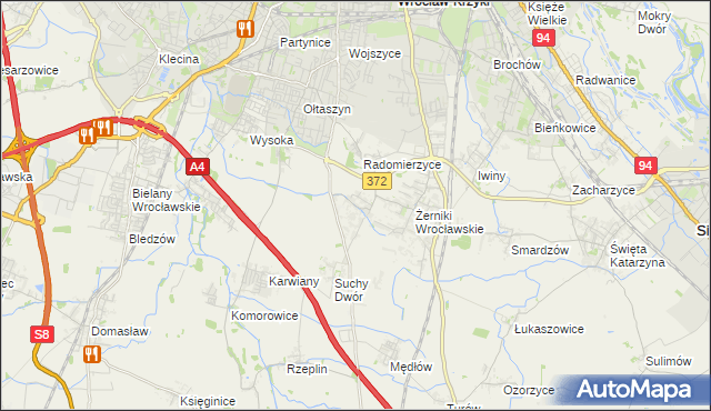 mapa Biestrzyków, Biestrzyków na mapie Targeo