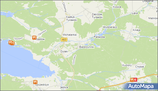 mapa Biestrzynnik, Biestrzynnik na mapie Targeo