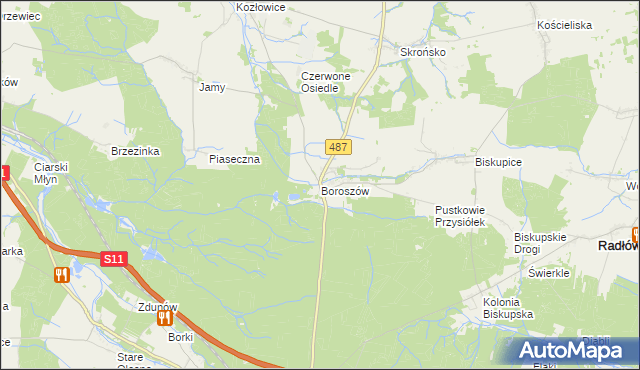 mapa Boroszów, Boroszów na mapie Targeo