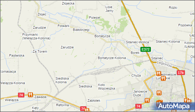mapa Bortatycze-Kolonia, Bortatycze-Kolonia na mapie Targeo