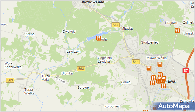 mapa Cegielnia Lewicka, Cegielnia Lewicka na mapie Targeo