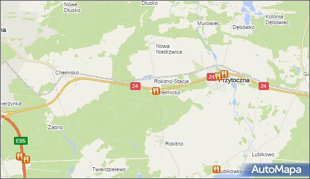 mapa Chełmicko, Chełmicko na mapie Targeo