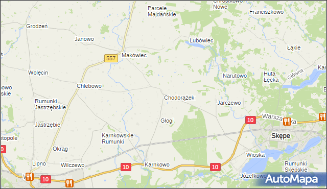 mapa Chodorążek, Chodorążek na mapie Targeo