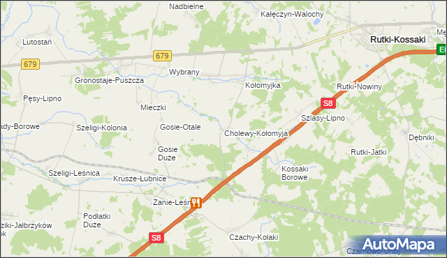 mapa Cholewy-Kołomyja, Cholewy-Kołomyja na mapie Targeo