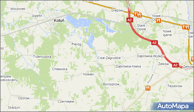 mapa Cisie-Zagrudzie, Cisie-Zagrudzie na mapie Targeo