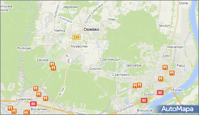 mapa Czarnówczyn, Czarnówczyn na mapie Targeo