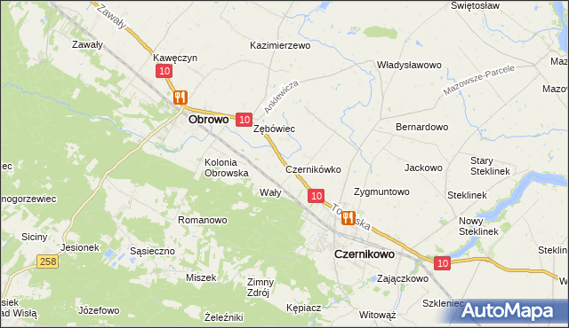mapa Czernikówko, Czernikówko na mapie Targeo