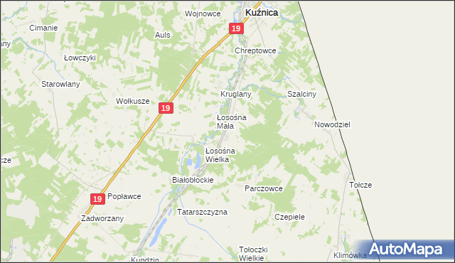 mapa Czuprynowo, Czuprynowo na mapie Targeo