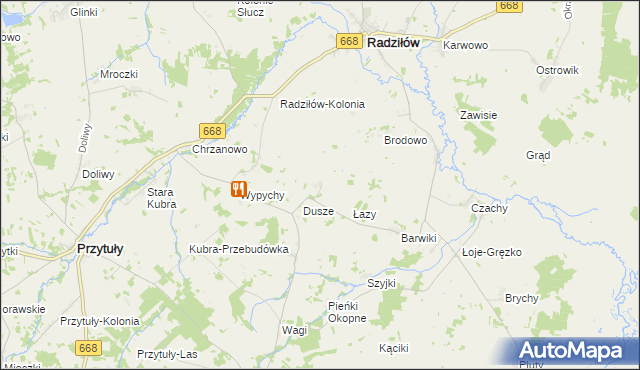 mapa Dębówka gmina Radziłów, Dębówka gmina Radziłów na mapie Targeo