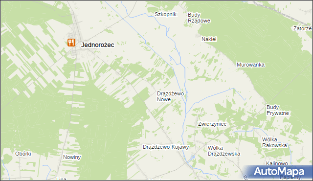 mapa Drążdżewo Nowe, Drążdżewo Nowe na mapie Targeo