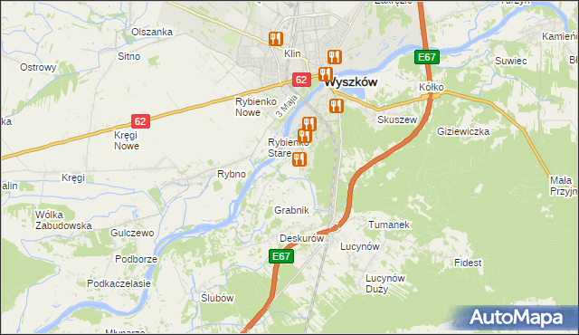 mapa Drogoszewo gmina Wyszków, Drogoszewo gmina Wyszków na mapie Targeo