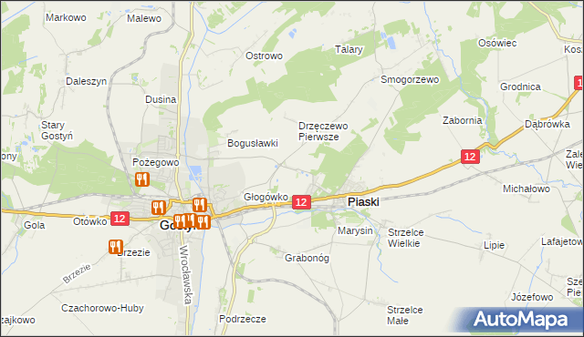 mapa Drzęczewo Drugie, Drzęczewo Drugie na mapie Targeo