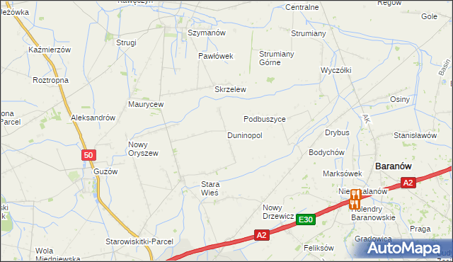 mapa Duninopol, Duninopol na mapie Targeo