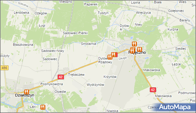 mapa Dylów Rządowy, Dylów Rządowy na mapie Targeo