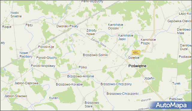 mapa Dzierżki-Ząbki, Dzierżki-Ząbki na mapie Targeo