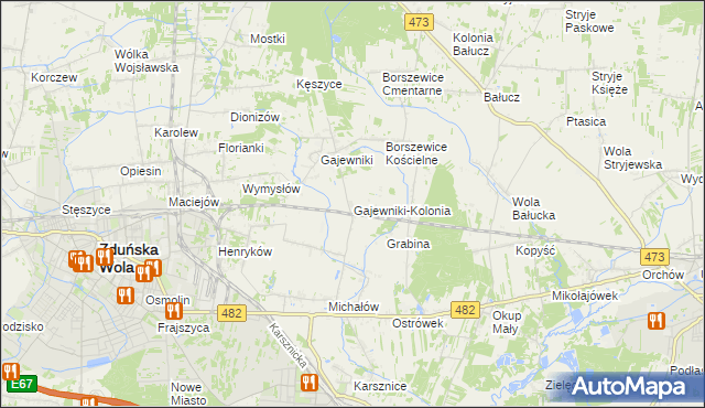 mapa Gajewniki-Kolonia, Gajewniki-Kolonia na mapie Targeo