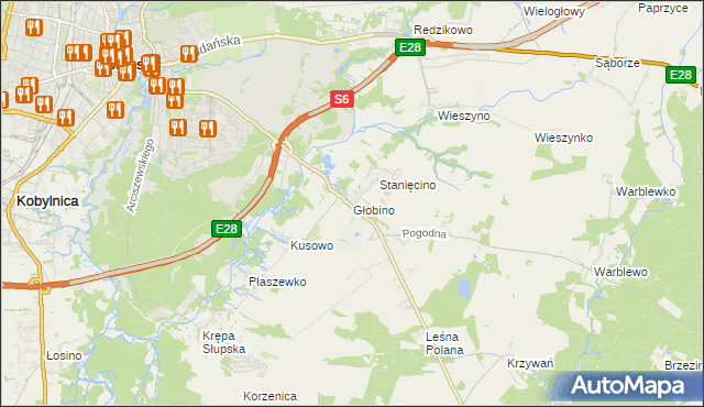 mapa Głobino, Głobino na mapie Targeo