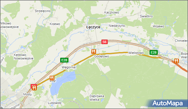 mapa Godętowo, Godętowo na mapie Targeo