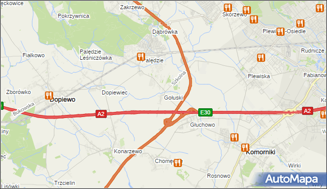 mapa Gołuski, Gołuski na mapie Targeo