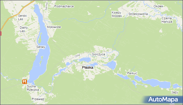 mapa Gorczyca, Gorczyca na mapie Targeo