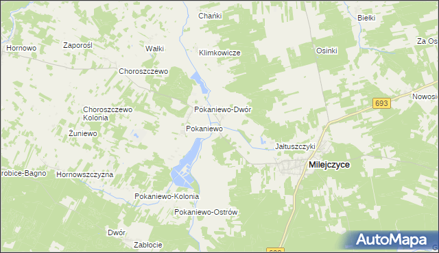 mapa Grabarka gmina Milejczyce, Grabarka gmina Milejczyce na mapie Targeo